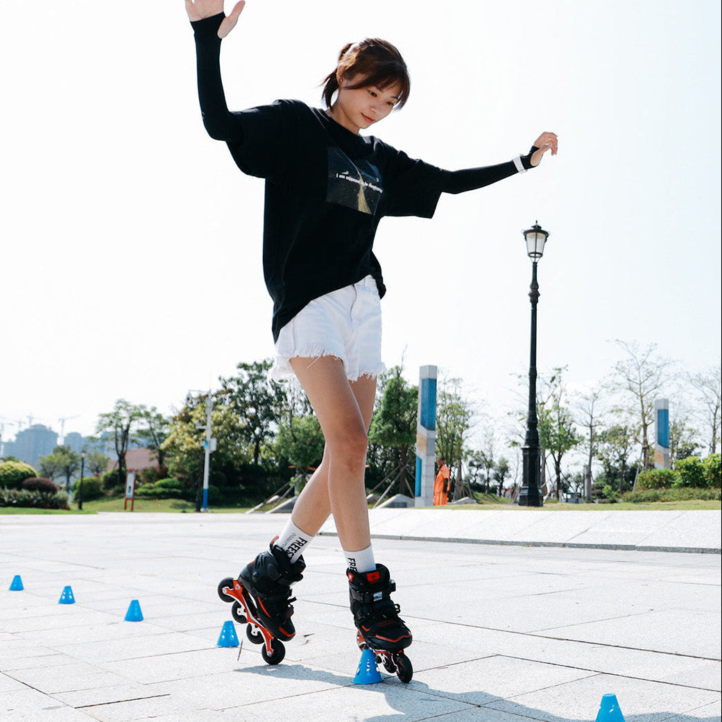 Freestyle urban skating in high-performance FlyingEagle DRIFT 2 skates