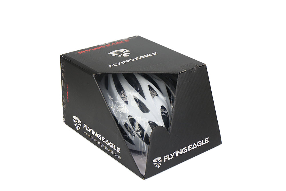 Packaged FlyingEagle RIDER JR frosted  helmet with original product box