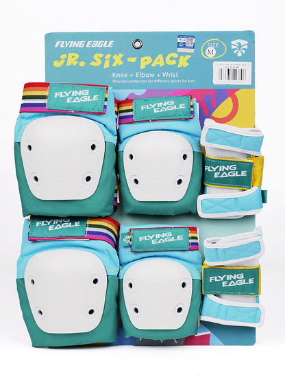  FlyingEagle VALIANT PRO JR blue pads shielding joints for balance bike and skateboarding