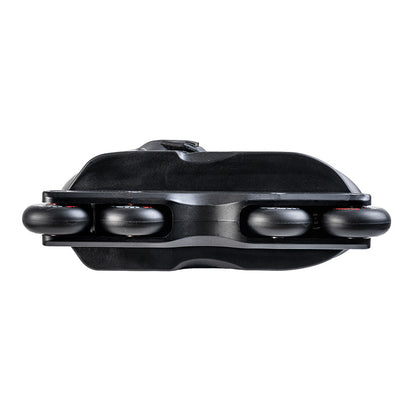 Bottom detail of FlyingEagle VIREO adjustable inline skates, frame and 90A wheels display