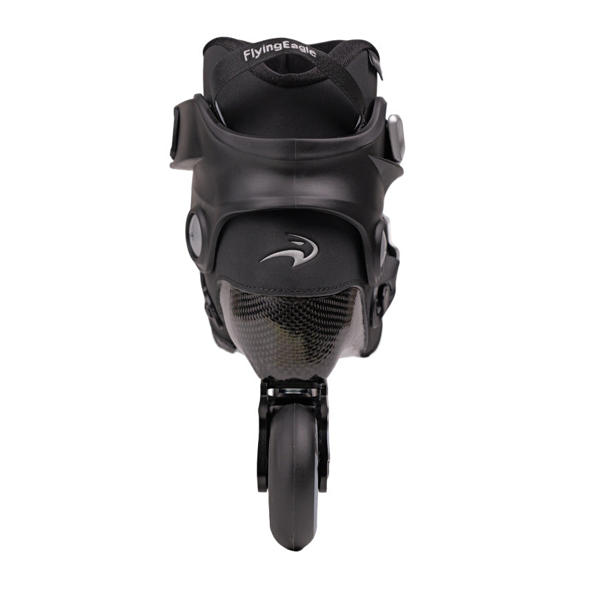 Kids black carbon inline skates DRIFT Jr with 3-in-1 insole system