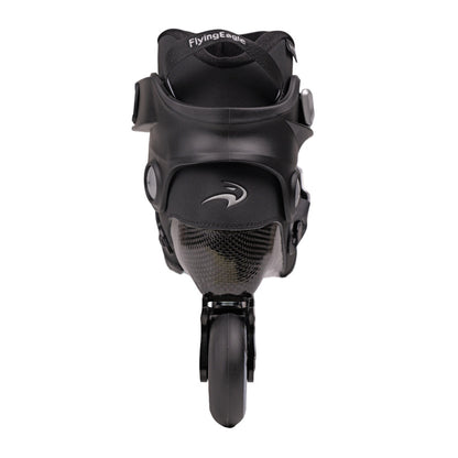 Kids black carbon inline skates DRIFT Jr with 3-in-1 insole system