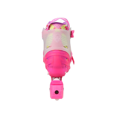 EU 27-36 pink kid inline skates FlyingEagle LUMAFLY lovely glowing LED wheel design
