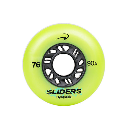 FlyingEagle SLIDERS yellow skate wheel 90A, 72/76/80mm, user-friendly design for slides and braking improvement