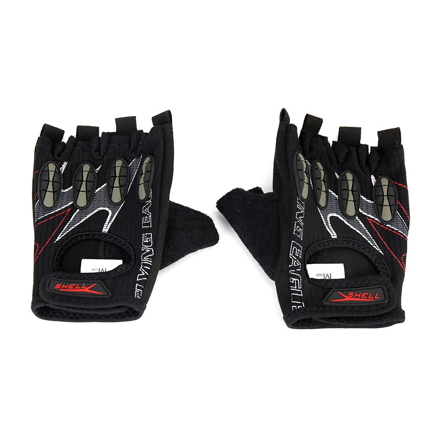 FlyingEagle PERFORMANCE black skating gloves with reinforced knuckle impact protection