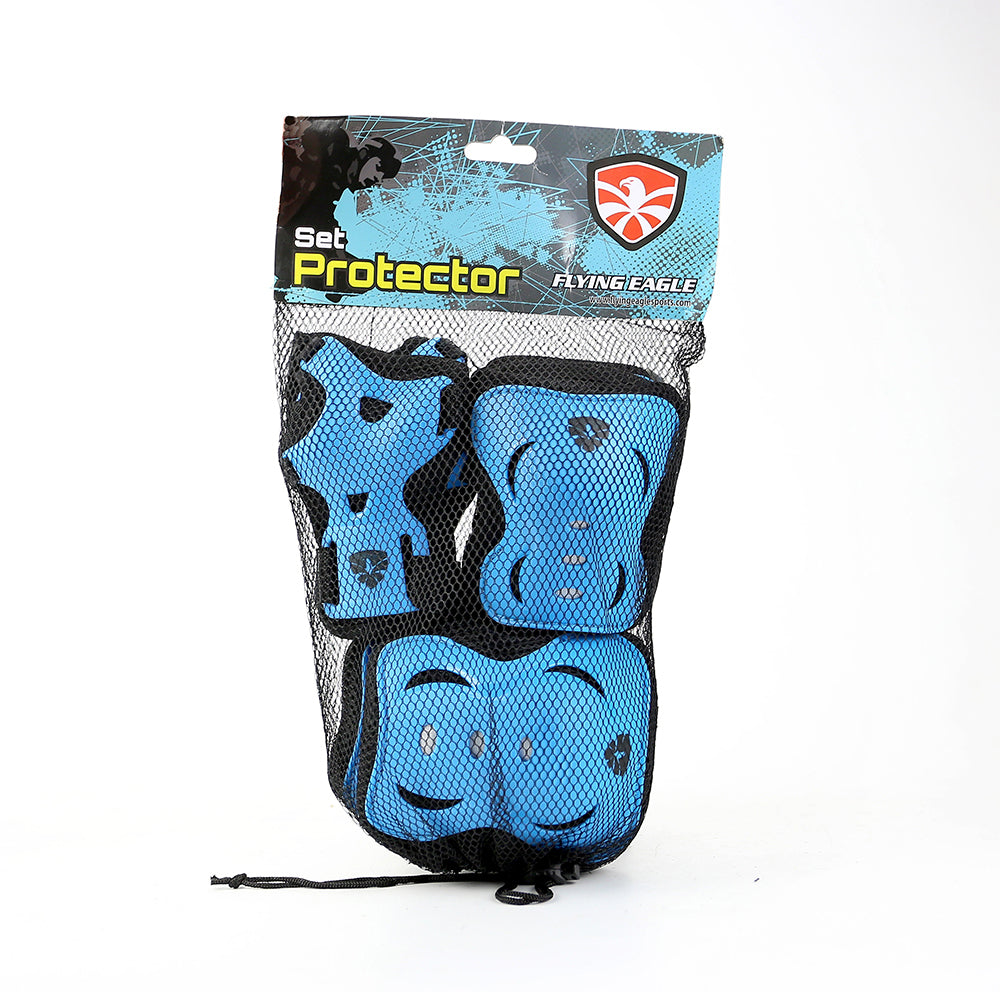 FlyingEagle V5 blue protective gear kit ideal for skateboarding and roller skating