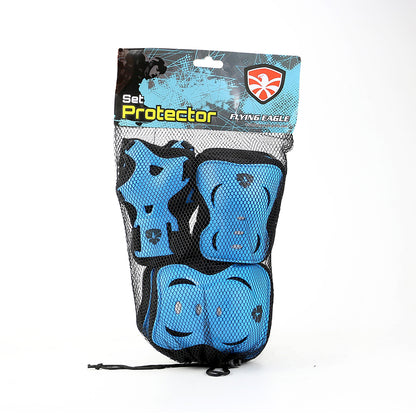 FlyingEagle V5 blue protective gear kit ideal for skateboarding and roller skating