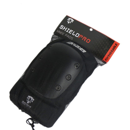 FlyingEagle professional black knee braces stable supportive design for skaters