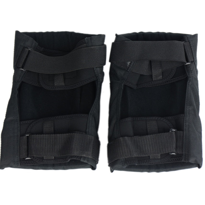 Black SHIELD PRO sports knee pads reliable protection and snug fit for outdoor activities