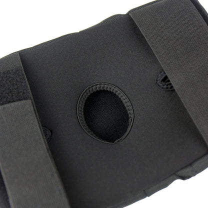 Elastic stitched black ARMOUR knee pads firm fixed position anti-shock skating knee pads
