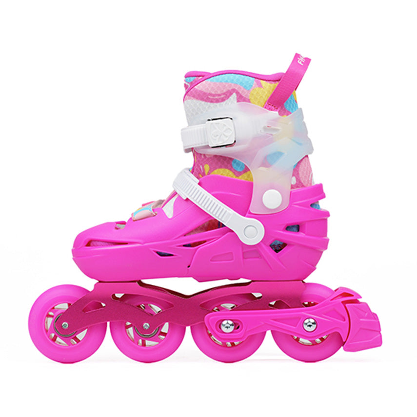 pink FlyingEagle S5 BUZZ inline skates with built-in universal brake