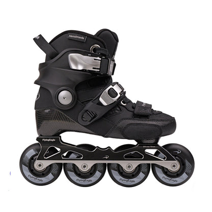 FlyingEagle DRIFT Jr black kids inline skates with lightweight carbon composite shell