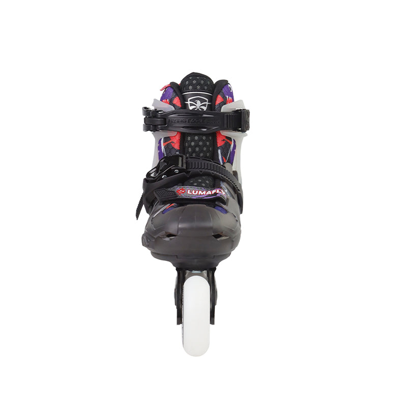 Black FlyingEagle LUMAFLY inline skates eye-catching design for kids freestyle urban skating