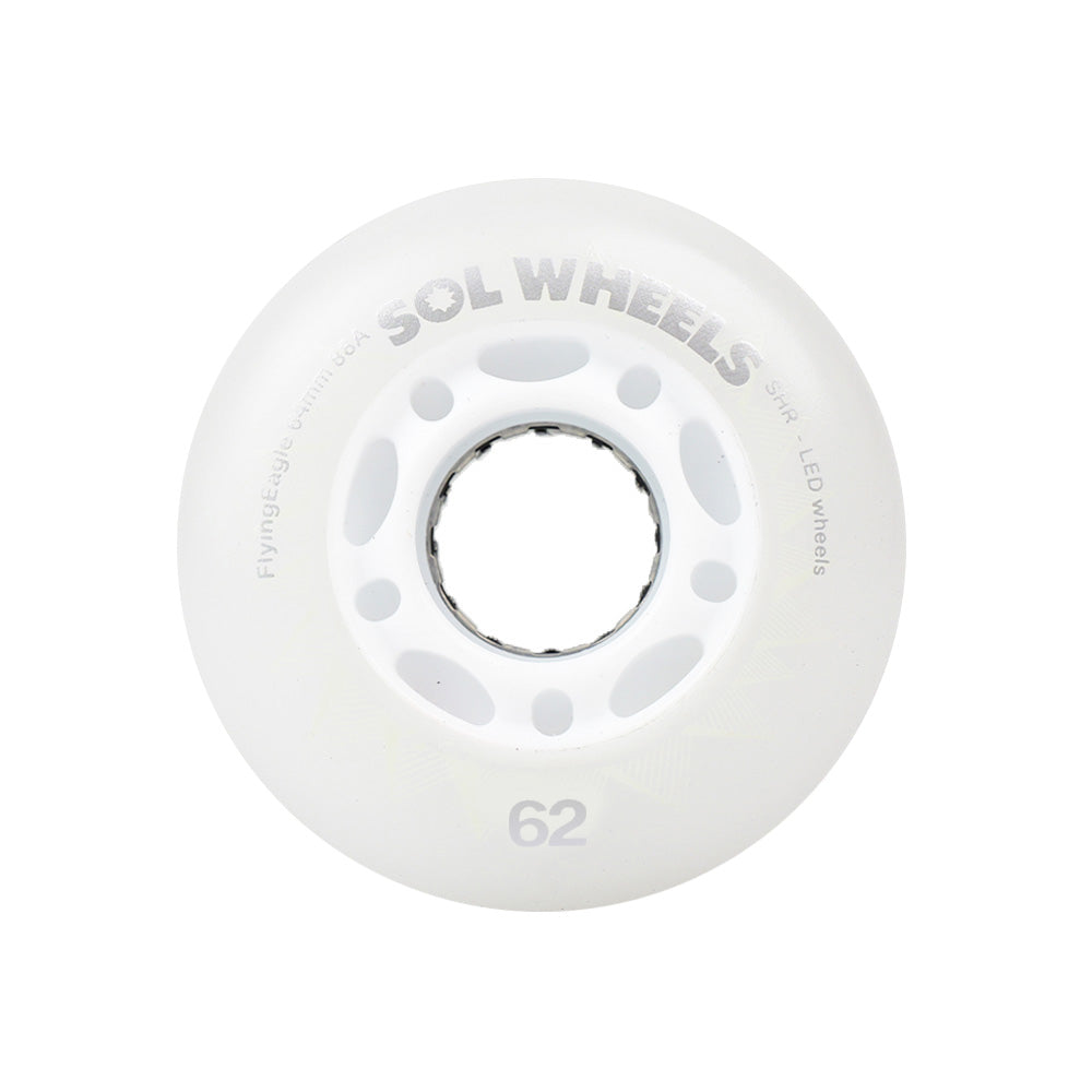 FlyingEagle SOL LED milky white 88A high-rebound inline wheels for stable and silky sliding performance