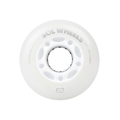 FlyingEagle SOL LED milky white 88A high-rebound inline wheels for stable and silky sliding performance
