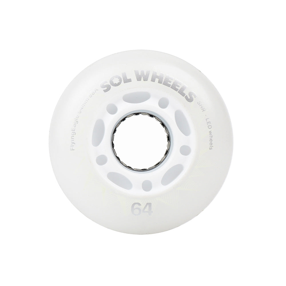 FlyingEagle SOL LED milky white 88A luminous inline skate wheels for smooth rolling experience