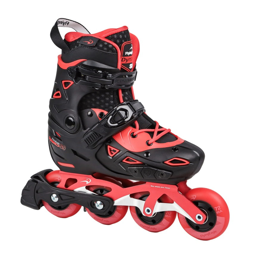 Red FlyingEagle S9S Dynamo inline skates for kids, suitable for beginners and skaters