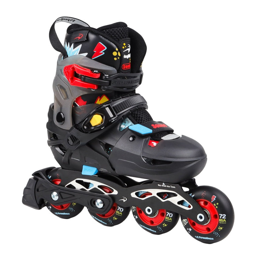 Purple FlyingEagle S7 PRO NIMBUS hard boot 4 wheels children inline skates
