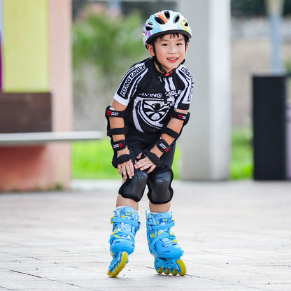 Child outdoor casual skating on playground with FlyingEagle NACHT skates