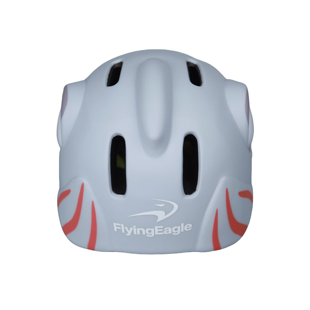 Back view FlyingEagle KT grey helmet with adjustable ring and six air vents design