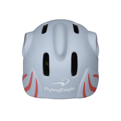Back view FlyingEagle KT grey helmet with adjustable ring and six air vents design
