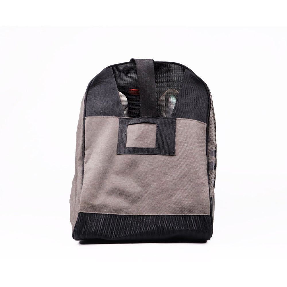 FlyingEagle CARRY BAG black single tote bag with reinforced bottom and dual carry handles