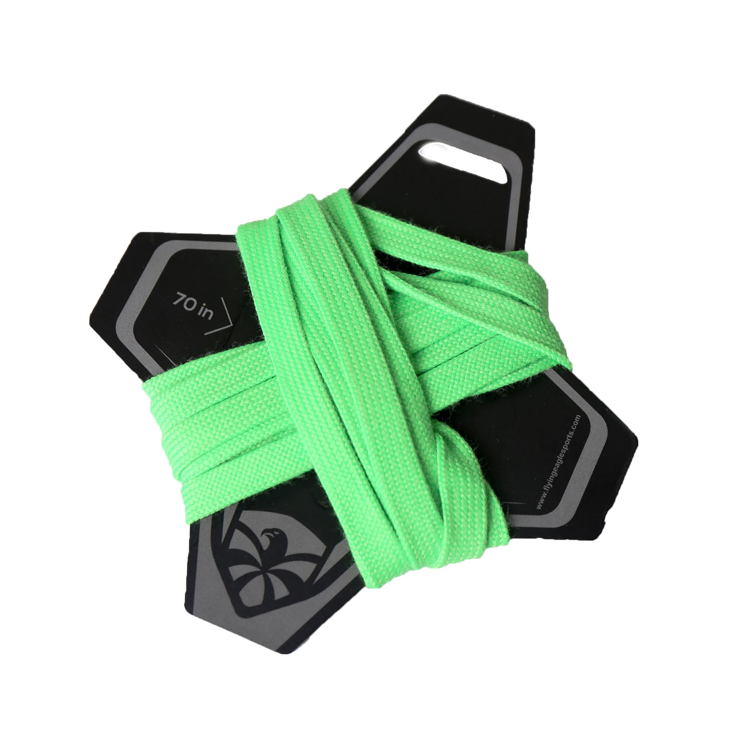 FlyingEagle CONES green enhanced waxed laces, smooth and tough laces for inline skates