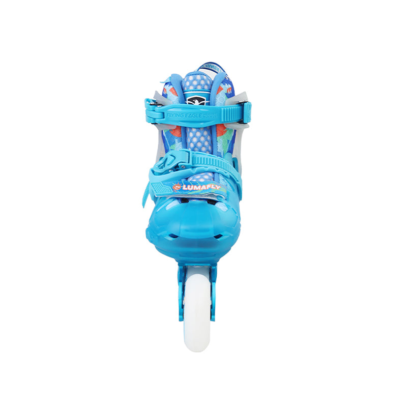 Blue FlyingEagle LUMAFLY inline skates perfect for kids learning freestyle and urban skating