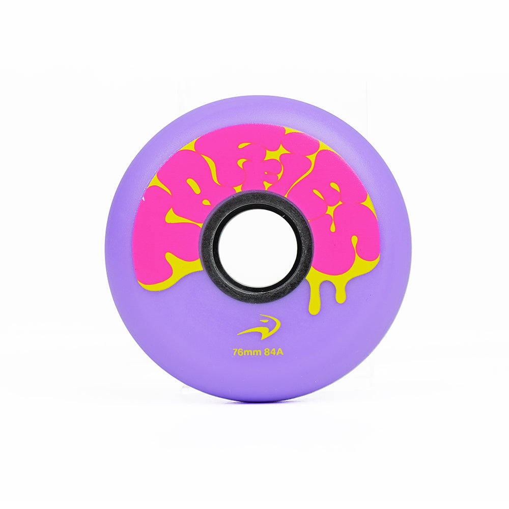 FlyingEagle TAFFIES 84A purple inline wheel, soft material for smooth comfy ride, perfect for indoor skating