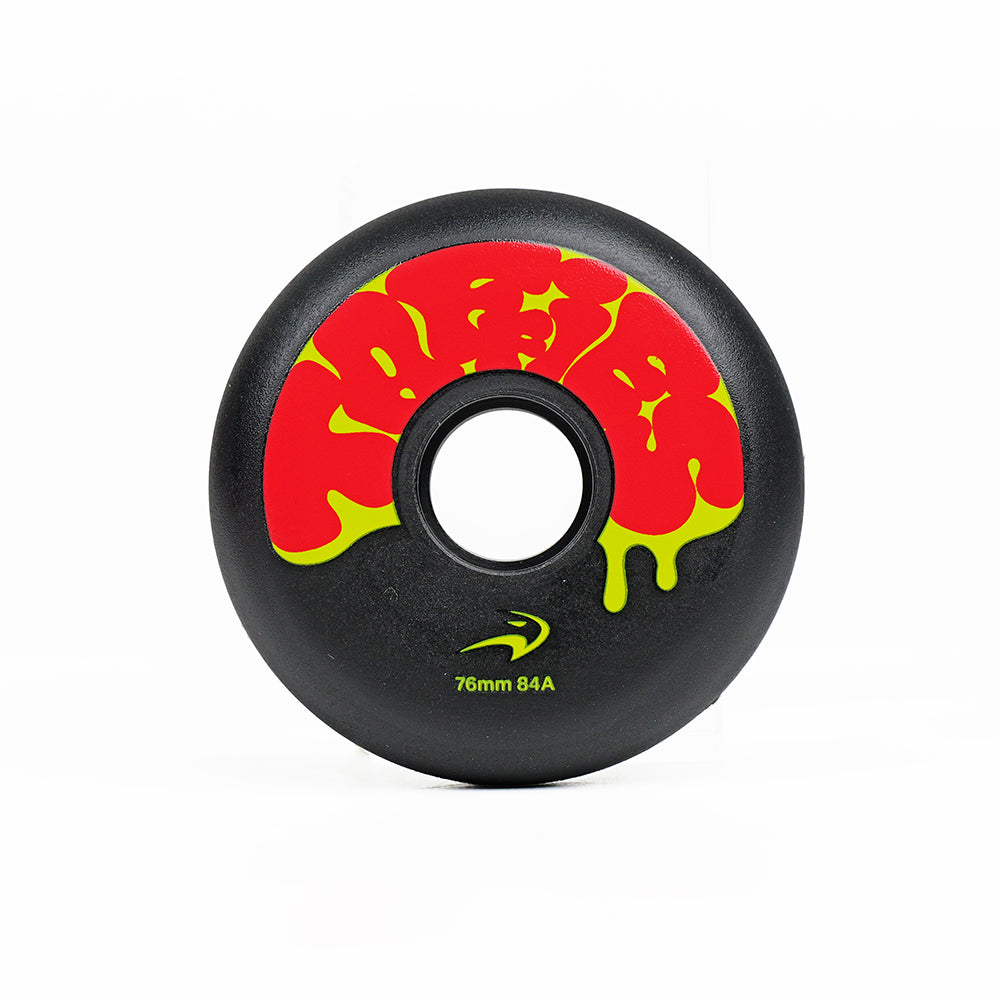 FlyingEagle TAFFIES black skate wheel 84A, 72/76/80mm high rebound wheel for slalom and indoor skating