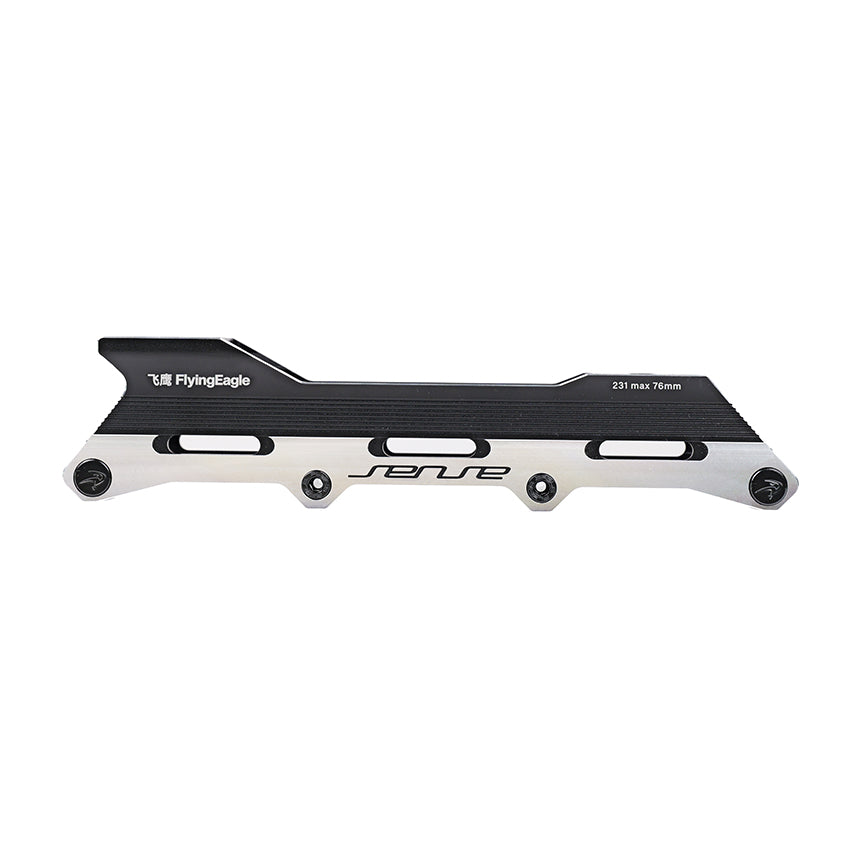 FlyingEagle SENSE S76 black frame, one-piece build with Progressive Flat setup for urban skating