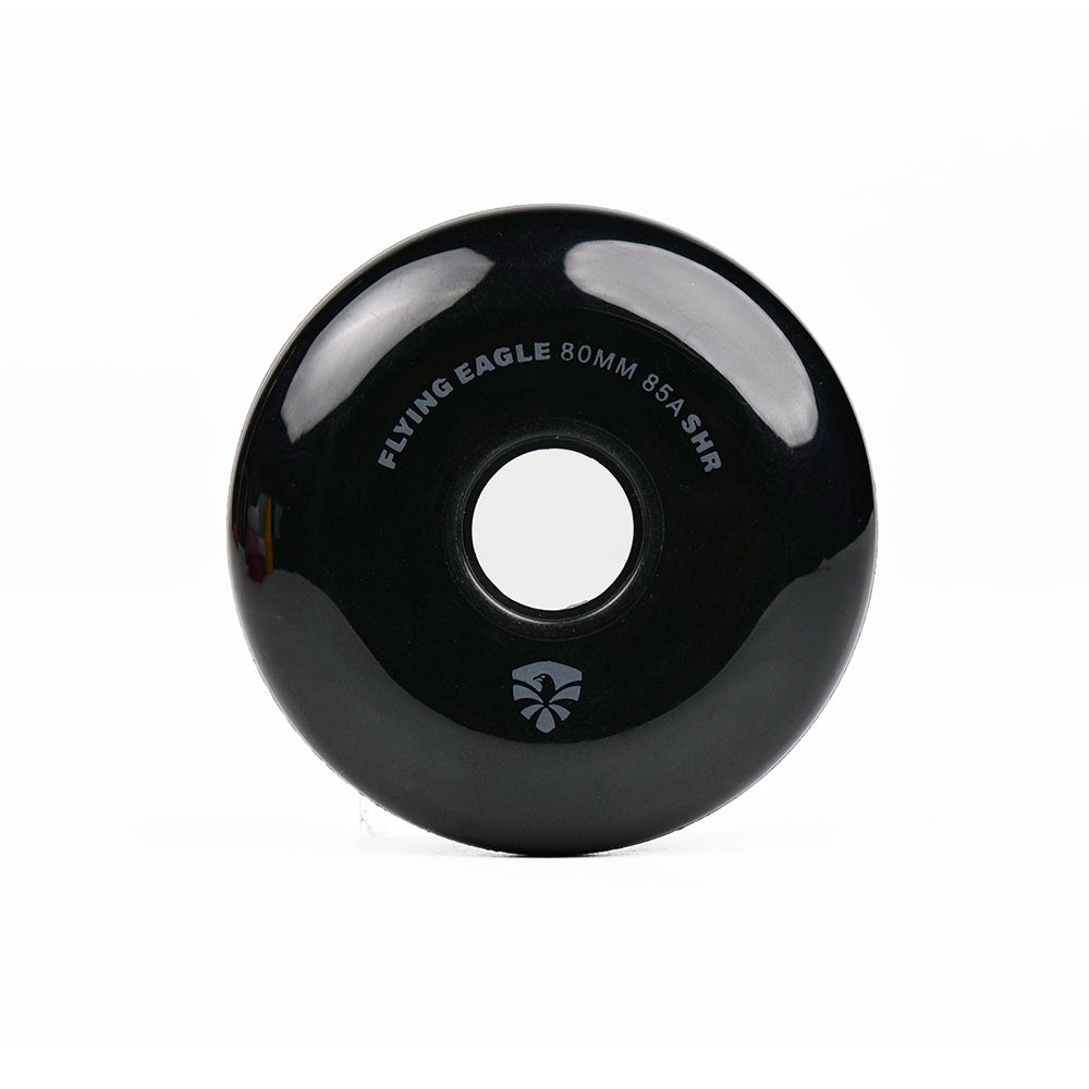 FlyingEagle X7 all black 85A bullet inline wheel solid black hub polyurethane, great grip control for urban street skating