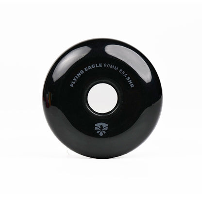 FlyingEagle X7 all black 85A bullet inline wheel solid black hub polyurethane, great grip control for urban street skating