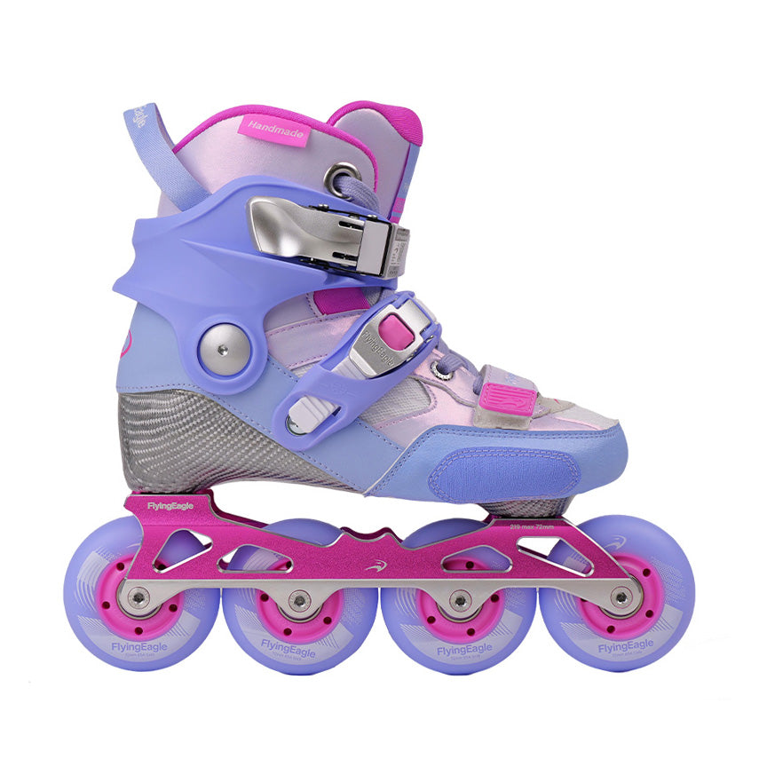 FlyingEagle DRIFT Jr purple kids inline skates lightweight carbon composite shell