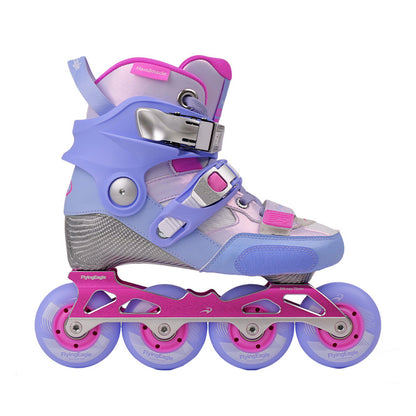 FlyingEagle DRIFT Jr purple kids inline skates lightweight carbon composite shell