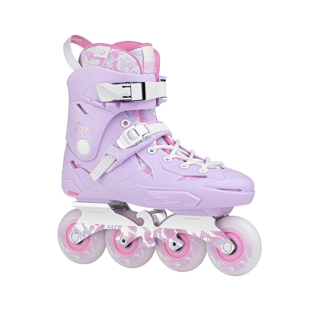 Flying Eagle SHRIKE mauve 4-wheel inline skates stylish hard shell dependable ride entry to experienced skaters