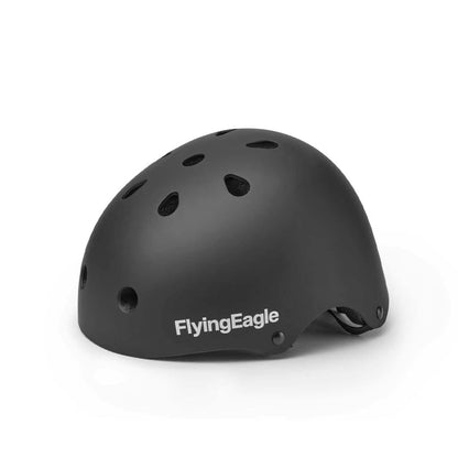 Flying Eagle URBAN black skate helmet adjustable retention ring lightweight EPS foam impact protection