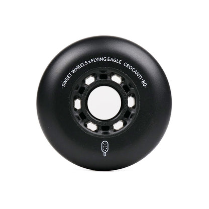 Flying Eagle Wheels CROCANTI ICE CREAM 80mm black matte bullet wheel fast rolling easy slide premium urethane formula