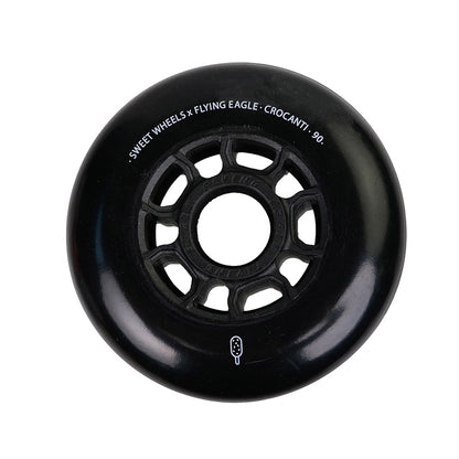 Flying Eagle CROCANTI ICE CREAM 90mm black shiny PU rigid wheel durable smooth slide speed skate wheel