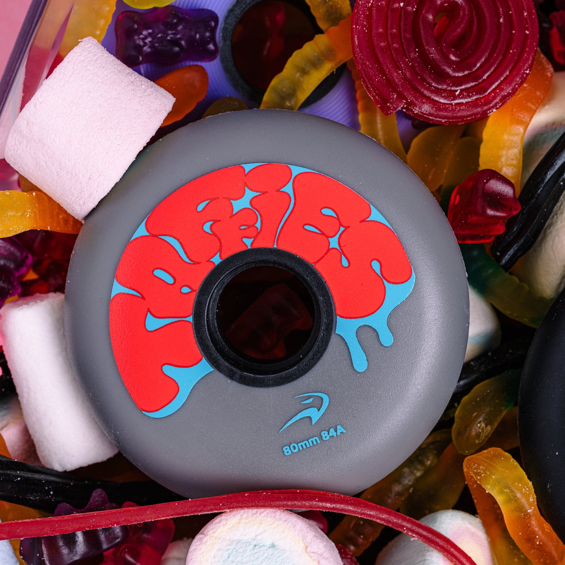 FlyingEagle TAFFIES grey wheel, multi-size options, 84A hardness optimized for indoor inline skating