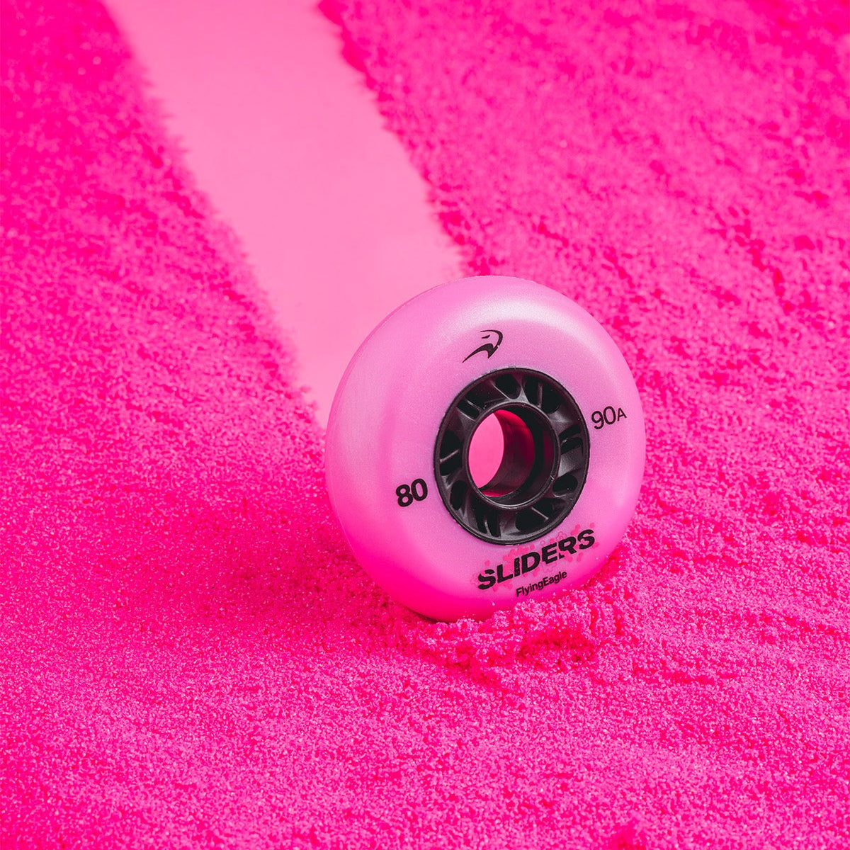 FlyingEagle SLIDERS 90A pink wheel, perfect for beginners practicing parallel slides and braking techniques