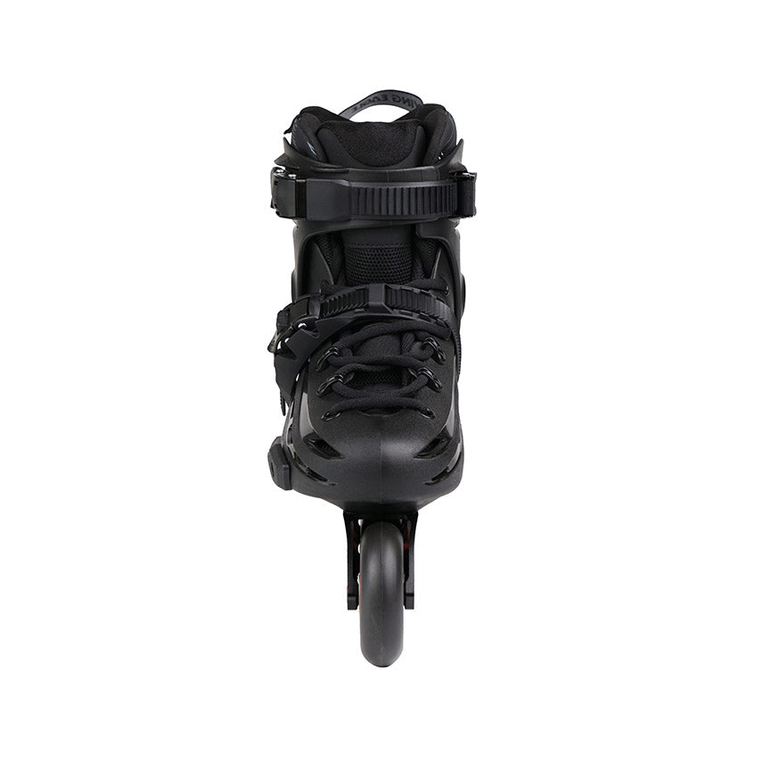 Flying Eagle RAVEN black inline skate featuring spacious wider fit