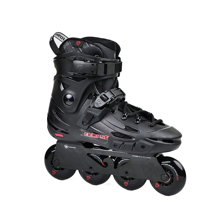 Flying Eagle Eclipse inline skate equipped with optional slalom rocker