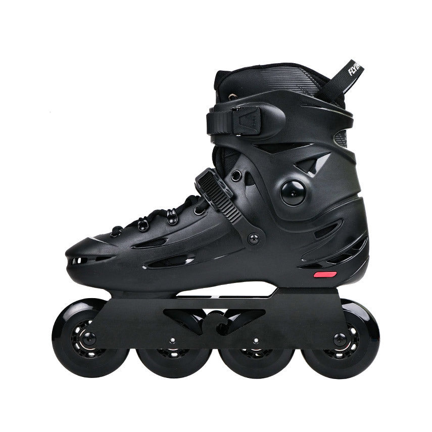 Flying Eagle Eclipse black urban inline skate support slalom rocker setup