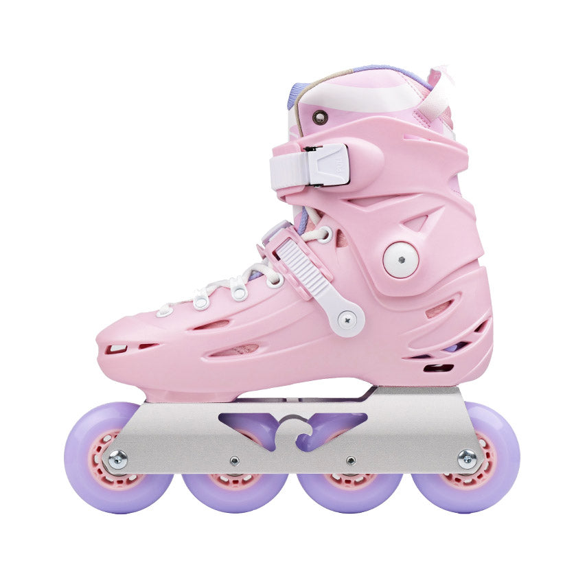 Flying Eagle Eclipse pink urban inline skate with optional slalom rocker