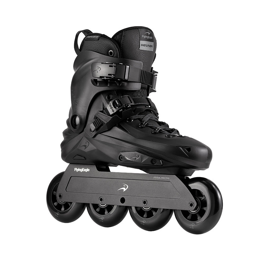 Black FlyingEagle REAVER Pro D8490, flatland trick inline skates EU 36-46 with hard boot