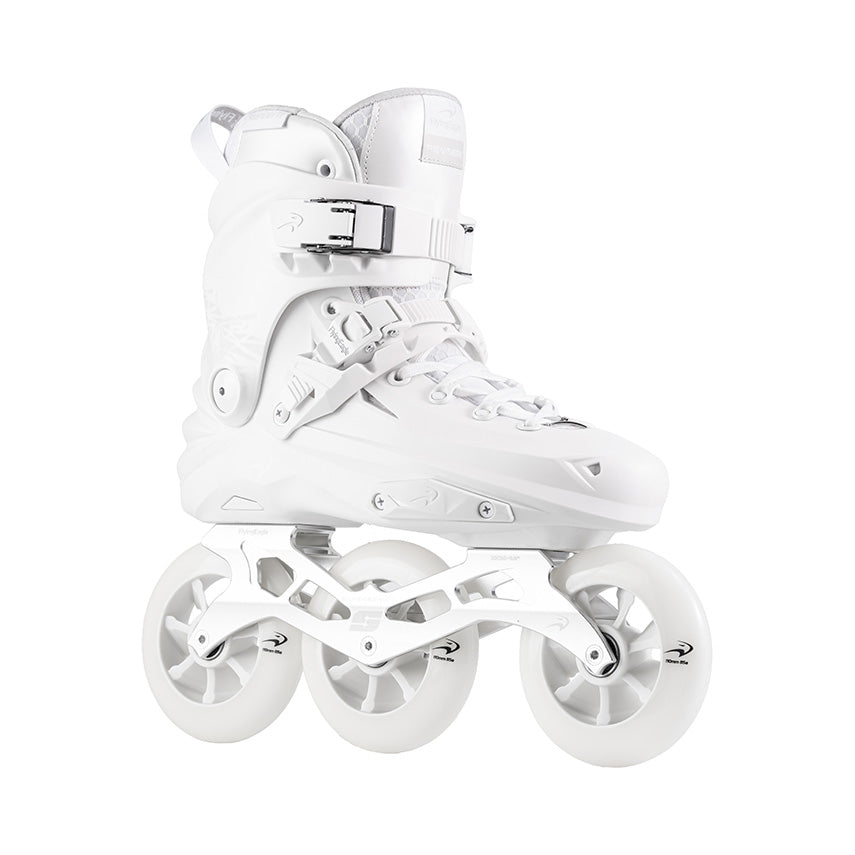 FlyingEagle ReaverProT110 white inline triskate with 3*110mm 85A wheels