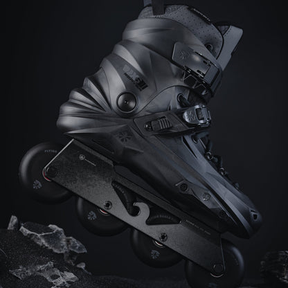 Comfort‑focused FlyingEagle REAVER graphite, 4‑wheel urban fitness inline skate for adults