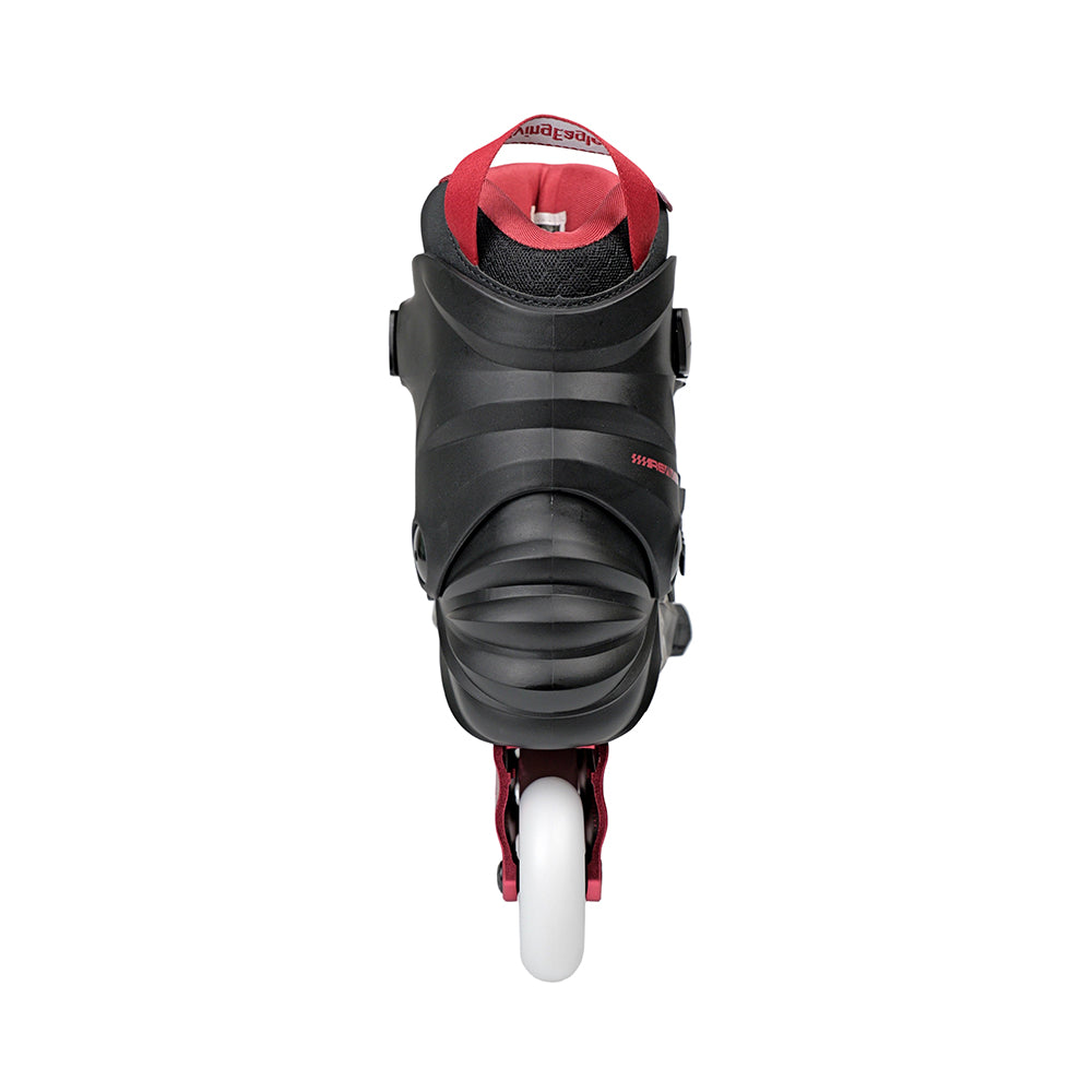 Back view Flying Eagle REAVER S7680 Red adult urban inline skates 85A 4‑wheel skates rockerable axles EU sizes 36‑46