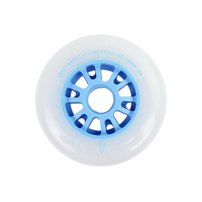 FlyingEagle ICE CREAM 125mm blue shiny bullet wheel premium formula smooth rolling reliable grip
